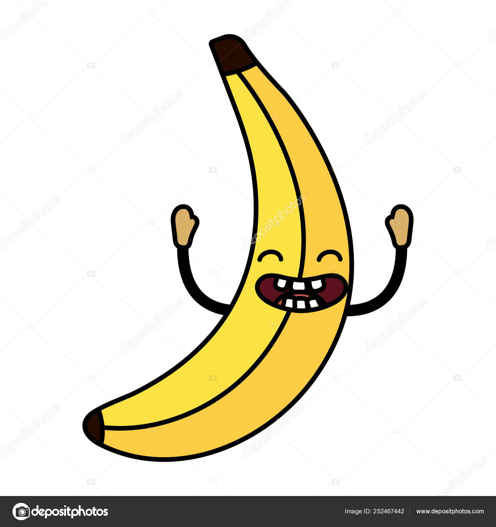 おいしいおいしい可愛いフルーツ バナナ漫画ベクトル イラスト グラフィック デザイン ストックベクター C Stockgiu