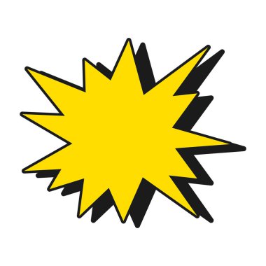 komik retro konuşma balonu patlama karikatür vektör çizim grafik tasarım