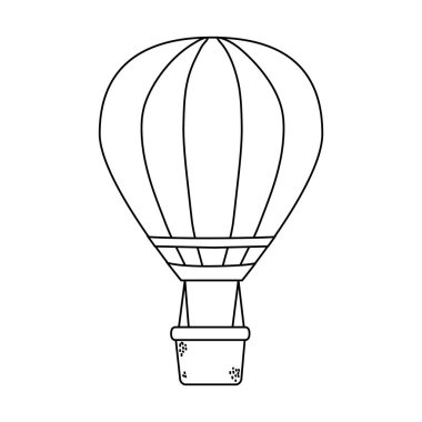 Balon hava sıcak uçan vektör çizim tasarım
