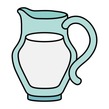 lezzetli lezzetli süt kavanoz karikatür vektör çizim grafik tasarım