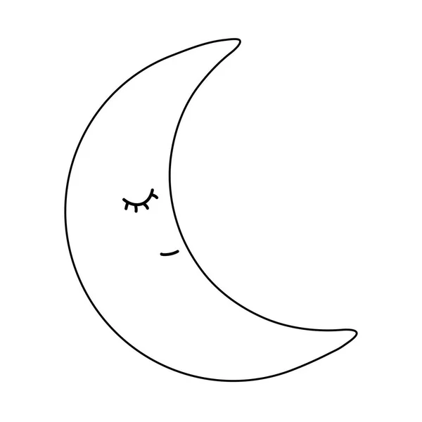 かわいい月可愛い文字ベクトル イラスト デザイン — ストックベクタ
