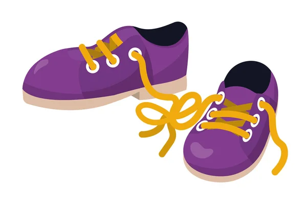 Schuhe Kleidung Cartoon Vektor Illustration Grafik Design — Stockvektor