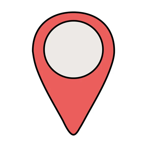 Pin Location Isolated Icon Vector Illustration Design — Stock Vector