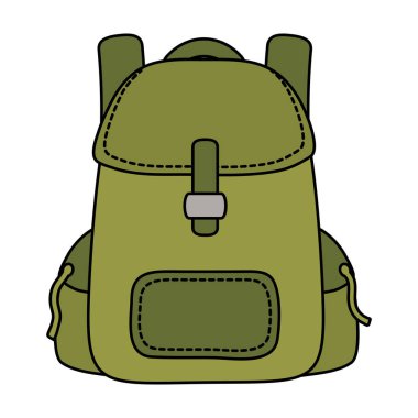 seyahat çanta kamp simge vektör çizim tasarımı