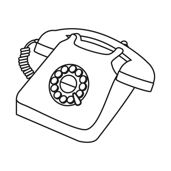 Vintage Telefon Karikatür Vektör Çizim Grafik Tasarım — Stok Vektör