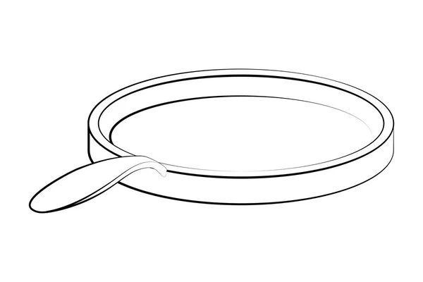 Koka Stekpanna Tecknade Vektor Illustration Grafisk Design — Stock vektor