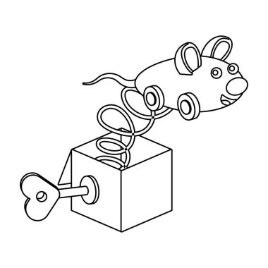 Nisan bir gün sürpriz şaka kutusu karikatür vektör çizim grafik tasarım