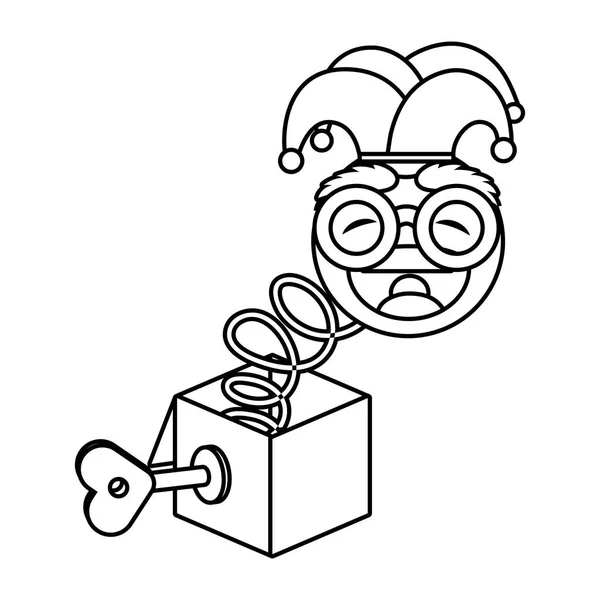 Πρωταπριλιά Ημέρα Αστείο Κουτί Γελοιογραφία Διανυσματικά Εικονογράφηση Γραφιστικής — Διανυσματικό Αρχείο