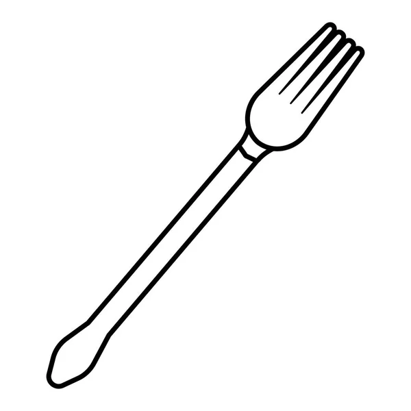 Küchenutensil Gabel Cartoon Vektor Illustration Grafik Design — Stockvektor