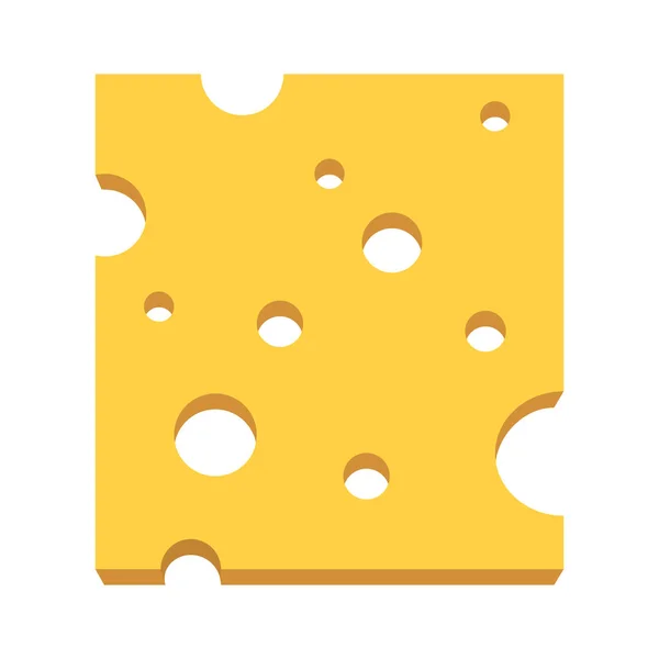 Delicious Tasty Cheese Cartoon Vector Illustration Graphic Design — Stock Vector