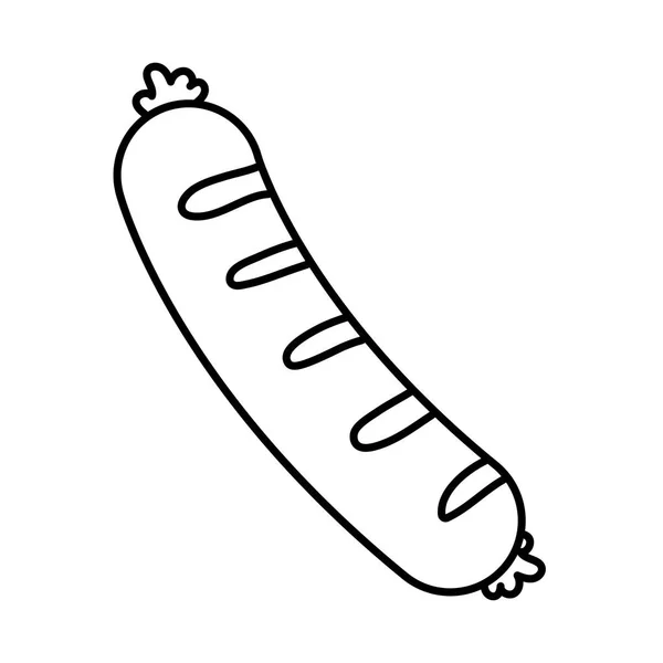 Délicieuse Savoureuse Nourriture Saucisse Dessin Animé Vectoriel Illustration Conception Graphique — Image vectorielle