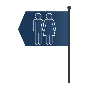 Çift piktogram Infographic düzen bayrak karikatür vektör çizim grafik tasarım