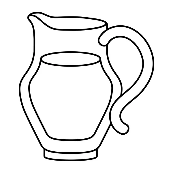 Delizioso Gustoso Latte Vaso Cartone Animato Vettore Illustrazione Grafica — Vettoriale Stock