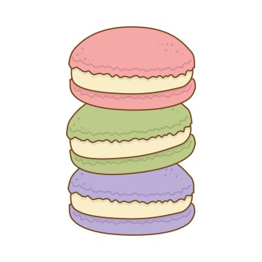 lezzetli tatlı kurabiye pasta ürün vektör çizim tasarımı