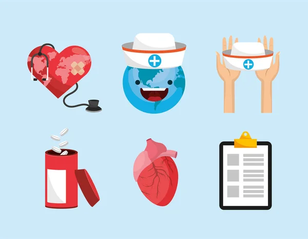 Définir Prévention Médecine Illustration Vectorielle Journée Mondiale Santé — Image vectorielle
