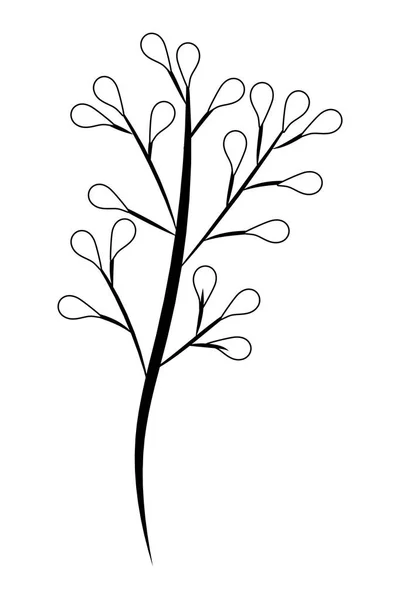Floral Tropical Feuilles Dessin Animé Vecteur Illustration Graphisme — Image vectorielle