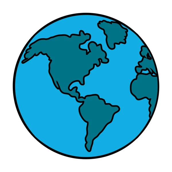 Wereld Kaart Cartoon Vector Illustratie Grafisch Ontwerp — Stockvector