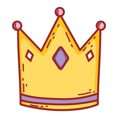 kalp vektör çizim tasarımı ile şirin Kraliçe taç