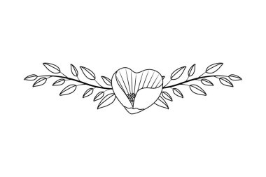 tropikal çiçek karikatür vektör çizim grafik tasarım