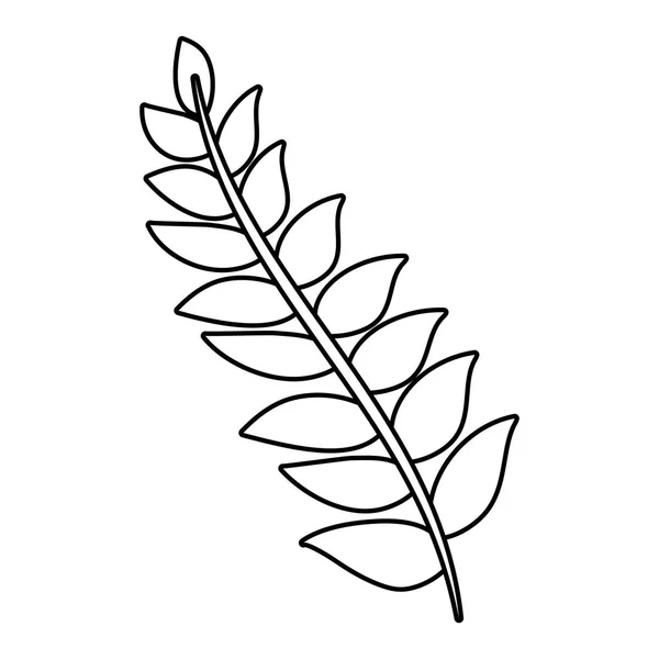 Blommig Tropiska Leafs Tecknade Vektor Illustration Grafisk Design — Stock vektor