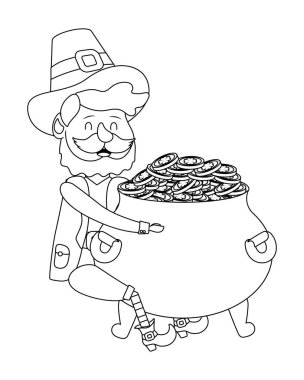 St patricks günü cin karikatür vektör çizim grafik tasarım