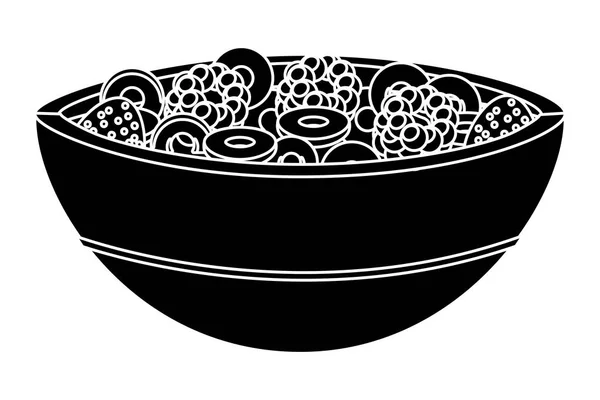 Νόστιμο Φαγητό Νόστιμο Νιφάδες Καλαμποκιού Κινούμενα Σχέδια Διανυσματικά Εικονογράφηση Γραφιστικής — Διανυσματικό Αρχείο