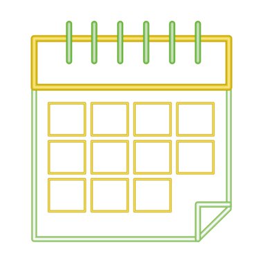 Kağıt takvim çizgi film vektör çizim grafik tasarım