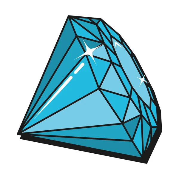 Illustration Vectorielle Dessin Animé Luxe Diamant Design Graphique — Image vectorielle