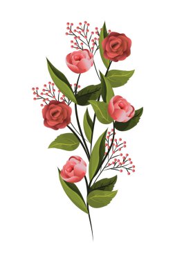 çiçek tropik çiçekler karikatür vektör çizim grafik tasarım