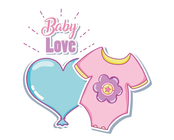 Baby Liebe Karte Vektor Illustration Grafik Design — Stockvektor