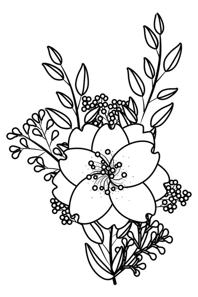 Blumen Tropische Blume Cartoon Vektor Illustration Grafik Design — Stockvektor