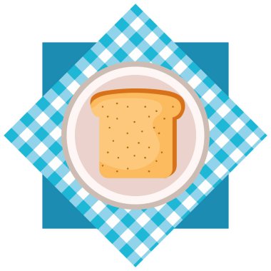 lezzetli lezzetli yemek tost ekmeği piknik kavramı artoon vektör çizim grafik tasarım