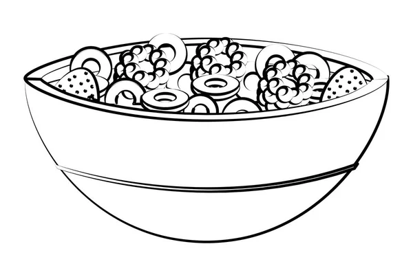 Köstliche Leckere Lebensmittel Cornflakes Cartoon Vektor Illustration Grafik Design — Stockvektor