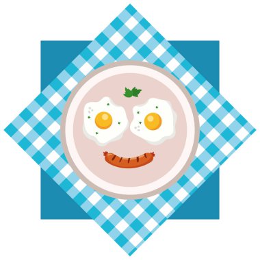 lezzetli lezzetli breakfast piknik kavramı karikatür vektör çizim grafik tasarım