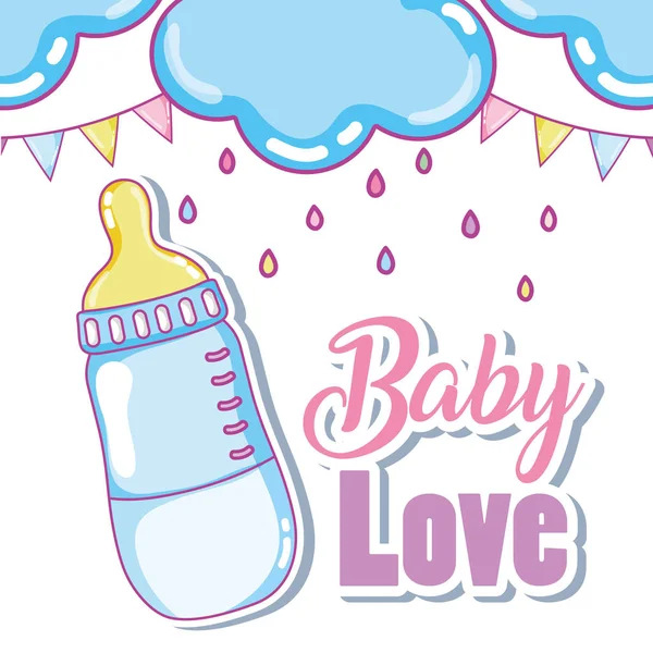 Baby love cute card vector illustration graphic design