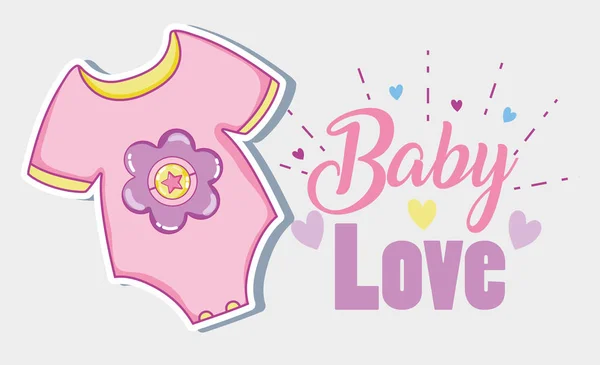 Baby Love Card Vector Ilustración Diseño Gráfico — Archivo Imágenes Vectoriales