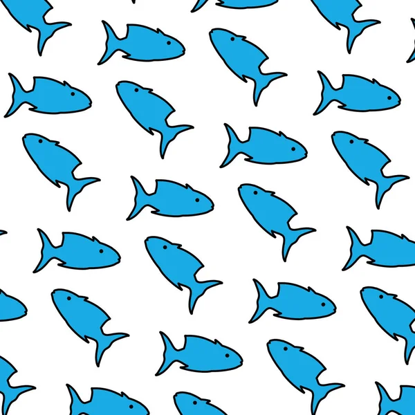 Color Tropical Tuna Fish Animal Background Vector Illustration — Stock Vector