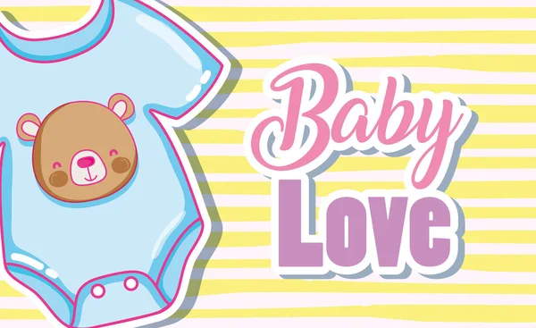 Baby Love Kort Vektor Illustration Grafisk Design — Stock vektor