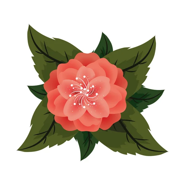 Tropikalnych Kwiatów Róży Kwiat Kreskówka Wektor Grafika Ilustracja — Wektor stockowy