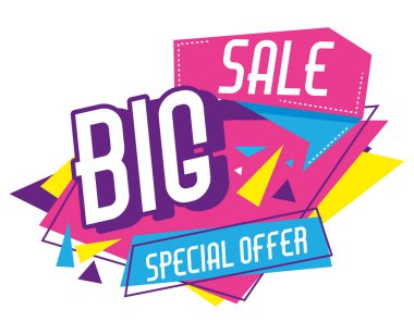 Renkli alışveriş poster vektör çizim grafik tasarım büyük satış iskontoları