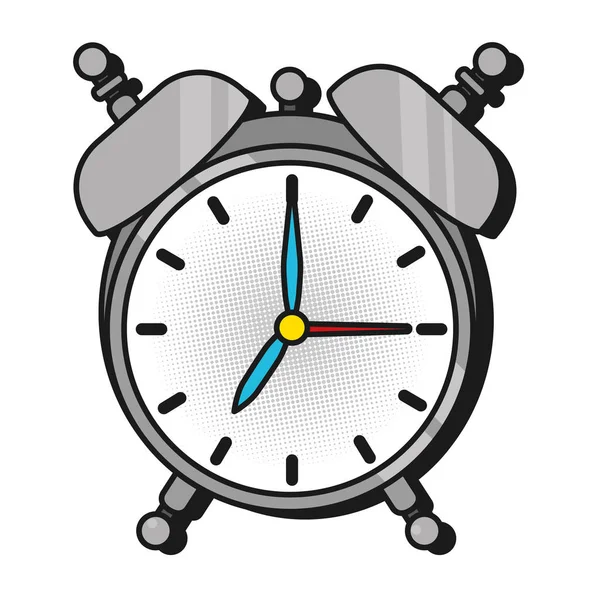 Time Klok Cartoon Vector Illustratie Grafisch Ontwerp — Stockvector