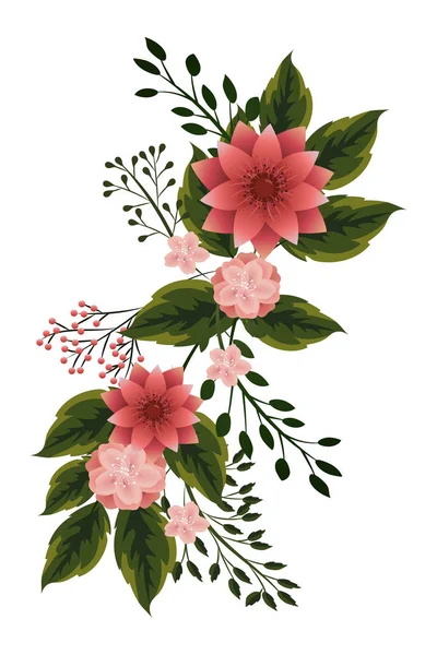 Floral Tropical Flowers Cartoon Vector Illustration Graphic Design
