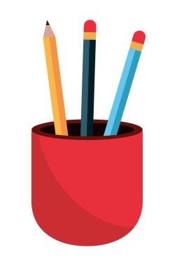 Eğitim okul kalem karikatür vektör çizim grafik tasarım