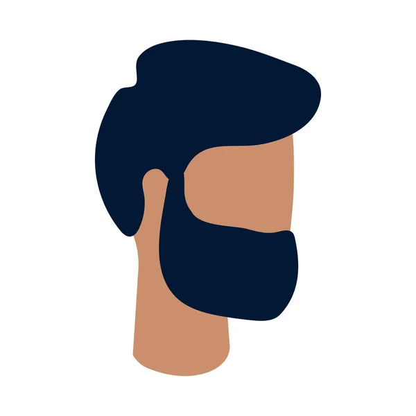 Mann Gesicht Cartoon Vektor Illustration Grafik Design — Stockvektor