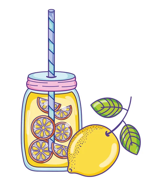 Illustration Vectorielle Été Jus Limonade Graphisme — Image vectorielle