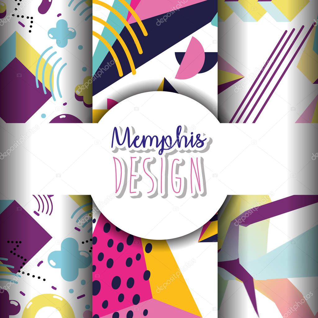 Memphis templates and backgrounds