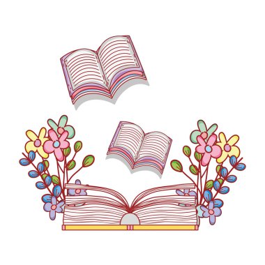 çiçekler gün kutlama ile ders kitapları