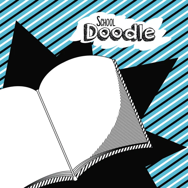Школа doodle мультфільм — стоковий вектор