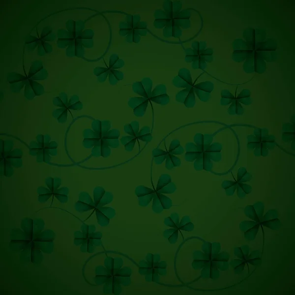 Fondo patrón verde irlandés — Vector de stock