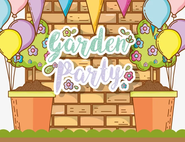 Carte Garden Party — Image vectorielle